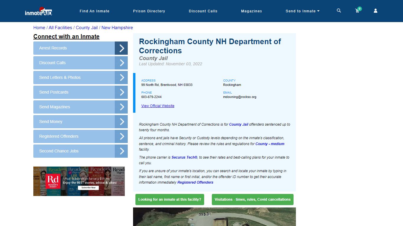 Rockingham County NH Department of Corrections - Inmate Locator ...